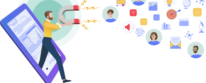 Illustratie van inbound marketing strategie voor online succes